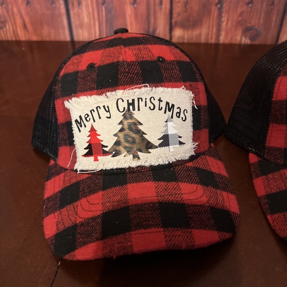 Merry Christmas BASEBALL CAP DAD HAT HOLIDAYS Set Of‎ Tree Boho Groove - Picture 2 of 6